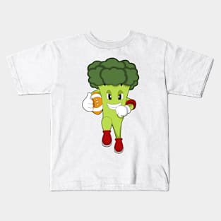 Broccoli at Football Sports Kids T-Shirt